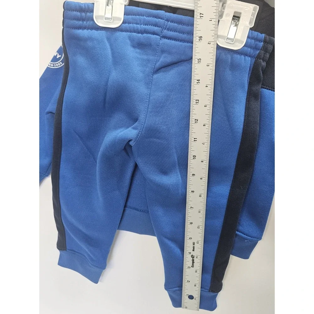 DKNY 18 M, Set Of 3, Blue Pull Over Hoodie/Blue Pants/ Crew Neck White T Shirt - Picture 9 of 12